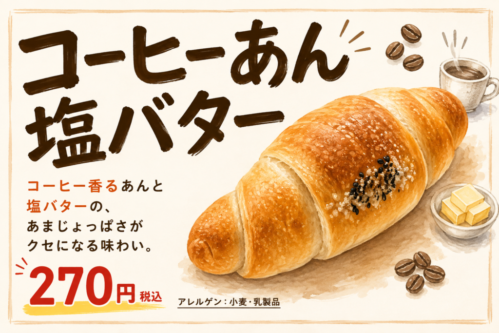 コーヒーあん塩バター