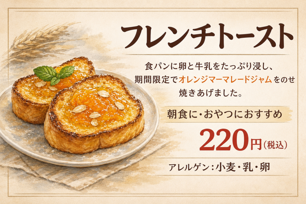 フレンチトースト🍊