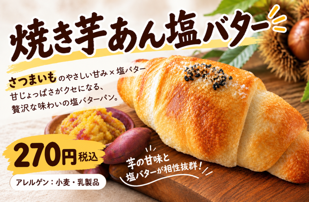 焼き芋あん塩バター🍠