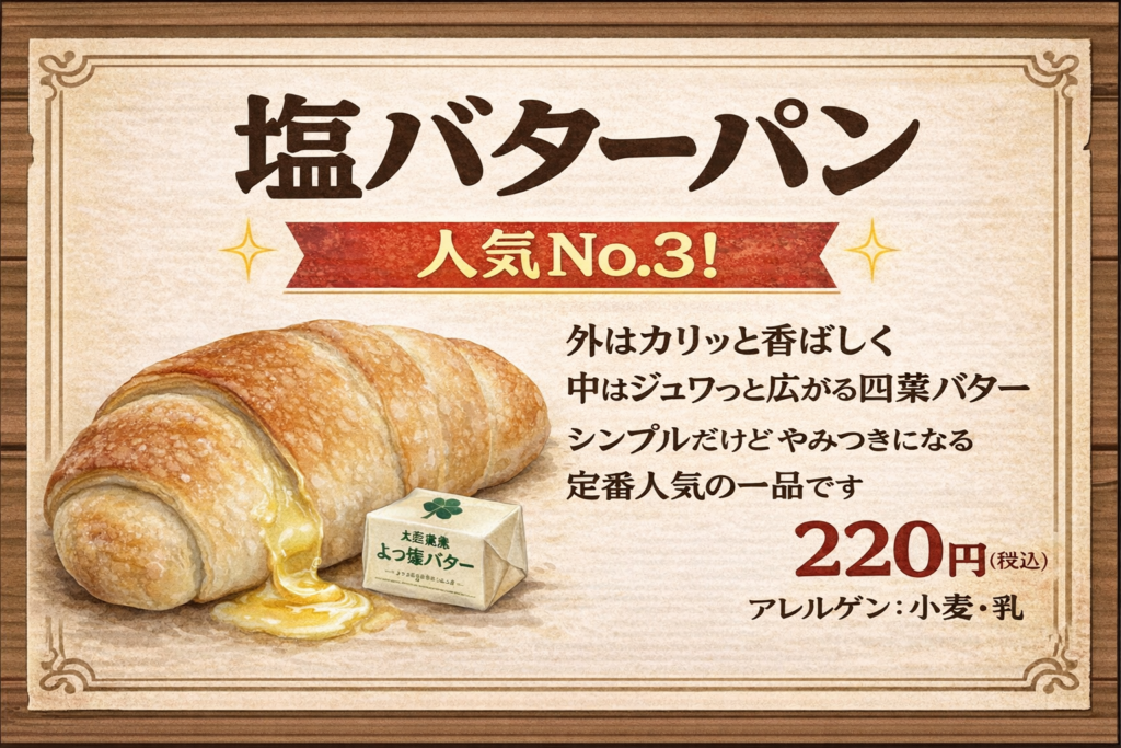 塩バターパン