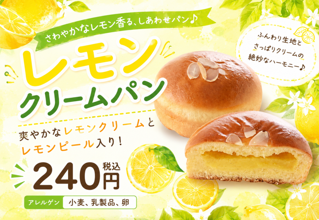 レモンクリームパン